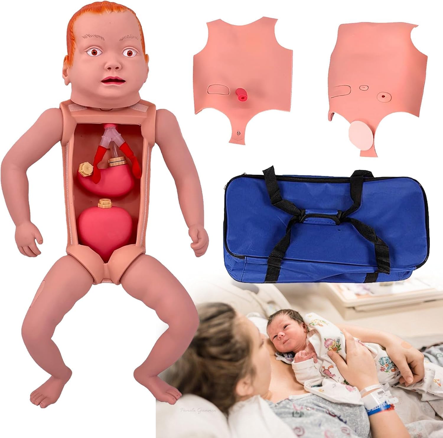 Lebensgröße Baby Pflege Praxis Simulator Anatomisch Neugeborenes Baby Pflege Modell für medizinische Bildung Lehrwerkzeug