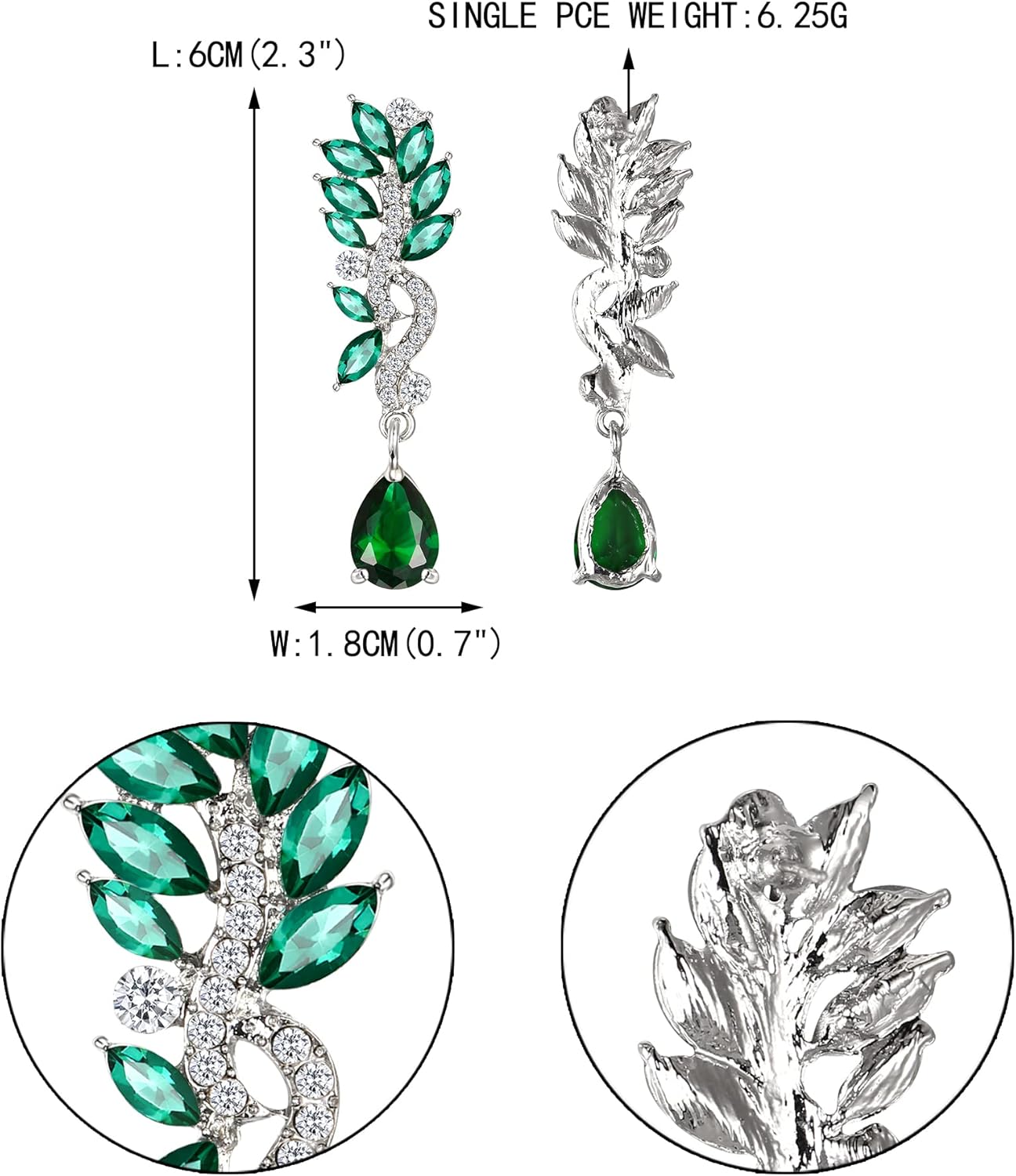 EVER FAITH Women's Austrian Crystal Bridal Chandelier Teardrop Dangle Earrings - Image 5