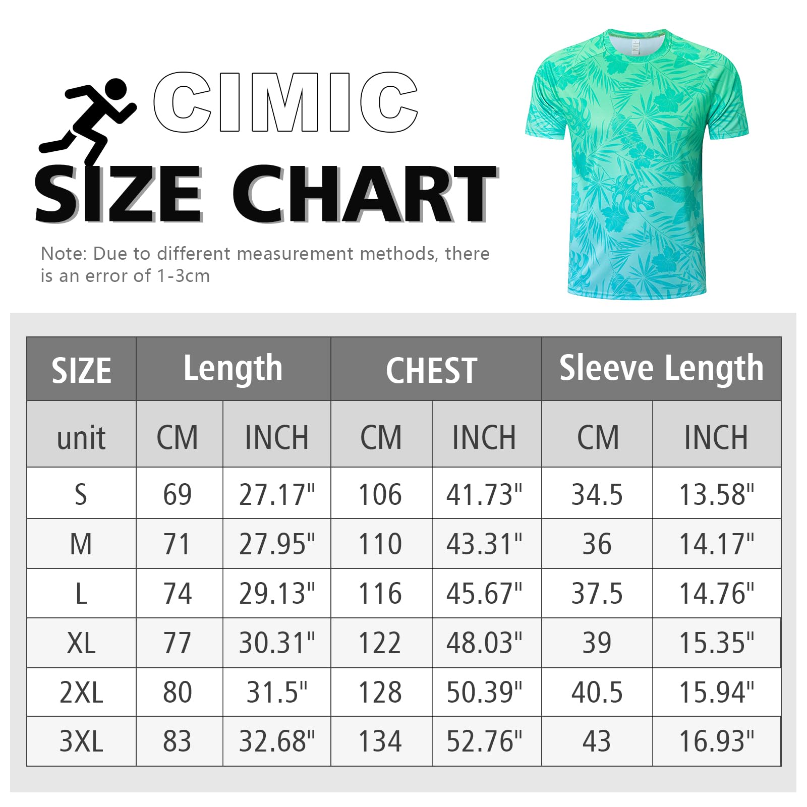 Cimic 3-pak męskich koszulek UV Rashguard UPF 50+ ochrona UV koszulka sportowa surfing koszulka sportowa krótka oddychająca koszulka wodna do biegania