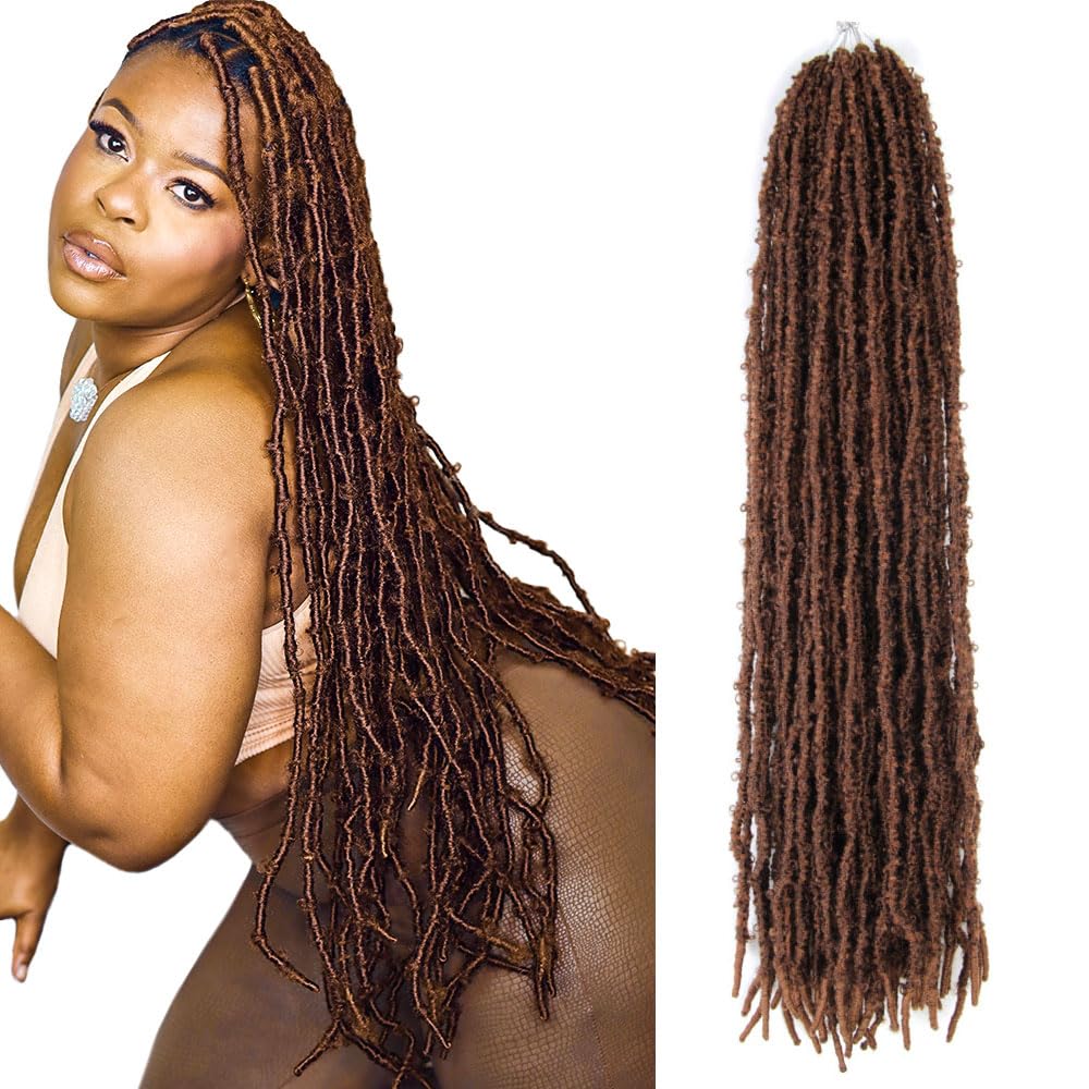 24 Inch Light Weight Butterfly Locs Crochet Hair 8 Packs Long Distressed Butterfly Faux Locs Crochet Hair, 30#