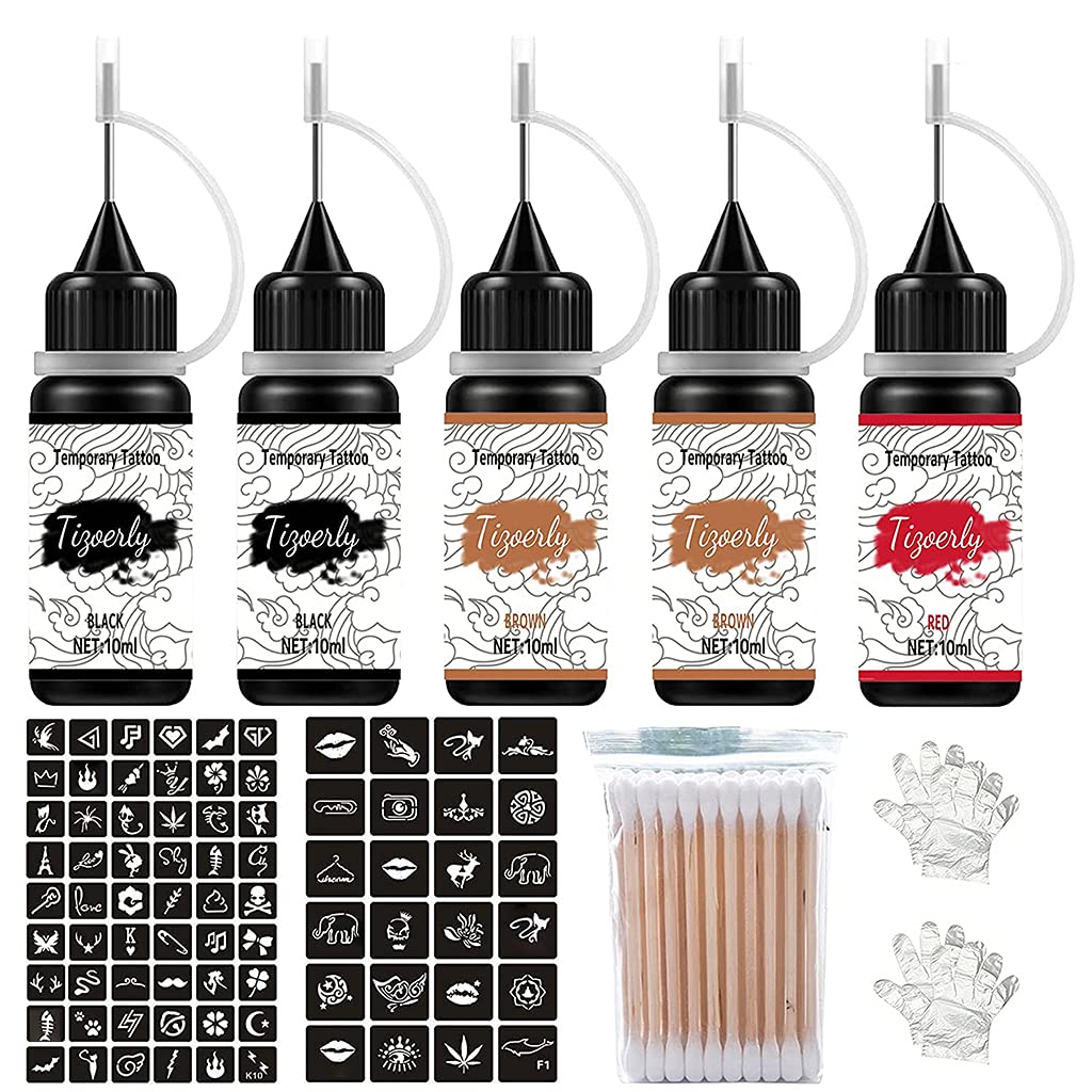 Jagua Gel Temporary Kit For Women Men Kids Supplies Full Kit 3 Colors 5 Bottles Unisex Temporary Set Kids