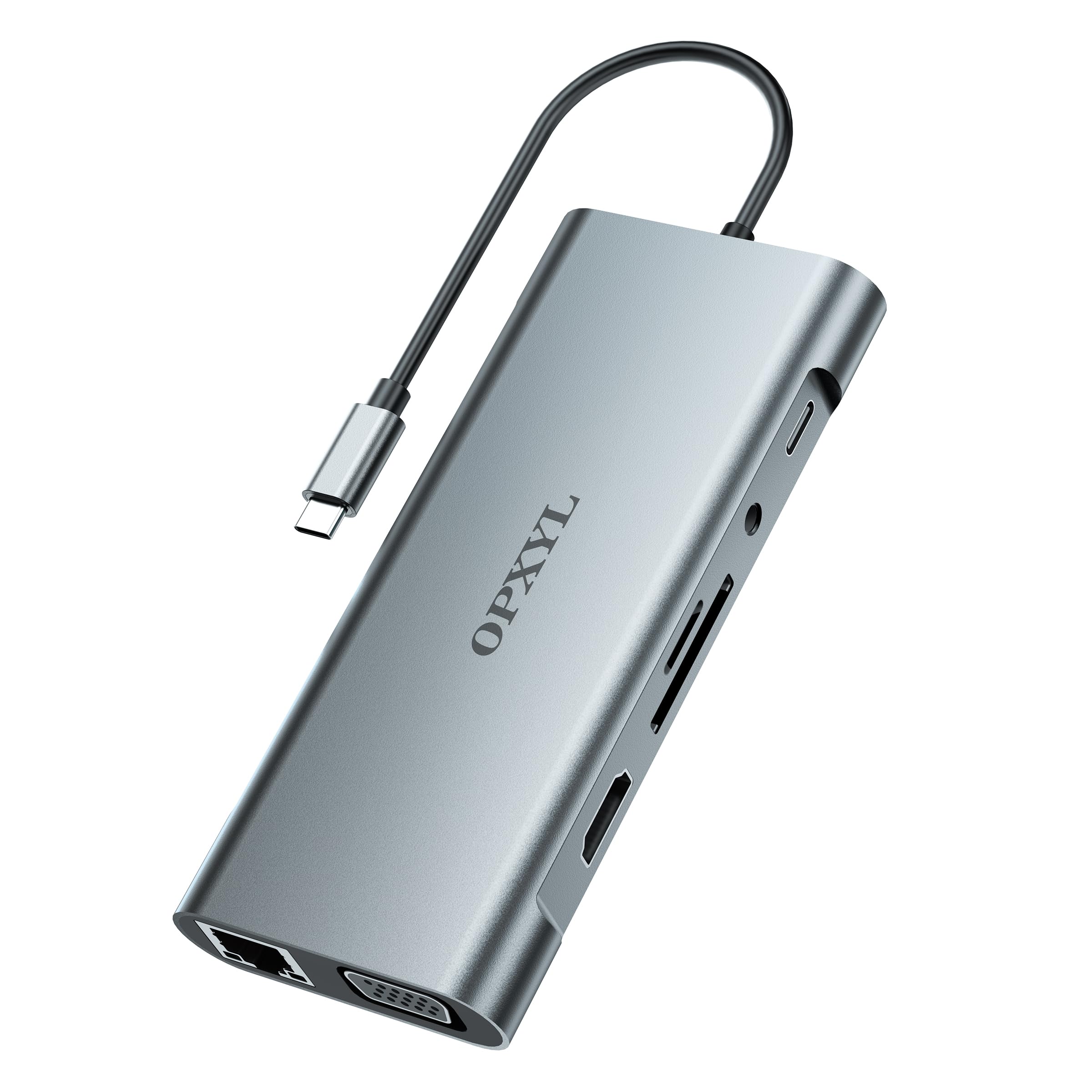 OPXYL 11-in-1 USB C Hub Docking Station, 4K HDMI & 1080P VGA