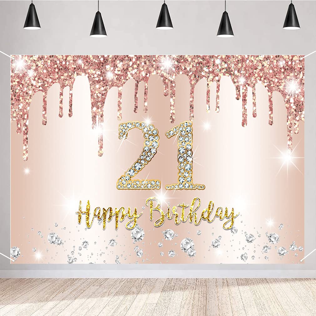 18 decorazioni per 80° compleanno in oro rosa per lei, donne