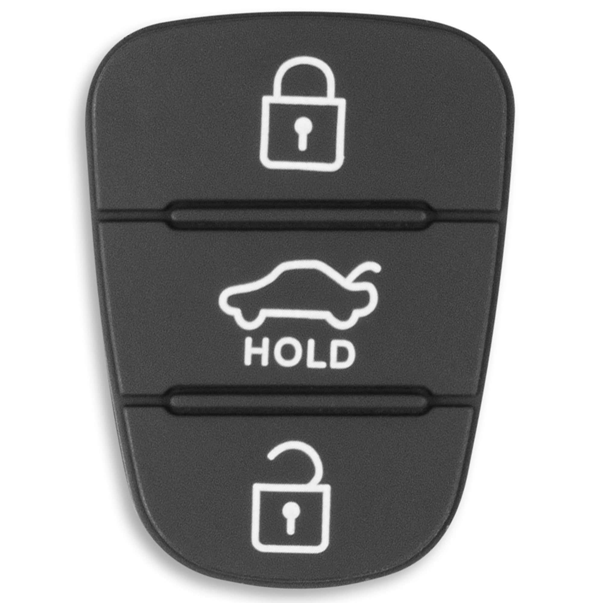 Car Key Rubber Buttons Remote Control Case Replacement Compatible with KIA Hyundai i10 i20 i30 ix20 ix35 Ceed Soul Venga Sportage Auto Fob Cover