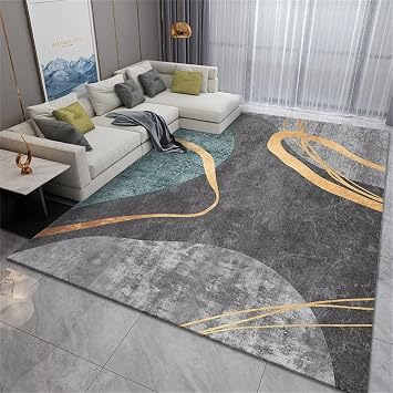 Nursery Rugs Rug Mat Elegant Multicolor Living Room Carpet Gold Thread Decorative Accessories Customizable Carpet Runners for Hallways 90X150cm,Grey 160x230cm63x91inch