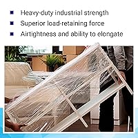 Vista 5 de IDL Packaging Mini rollo de envoltura elástica de 3 pulgadas x 1000 pies de calibre 80 (paquete de 10 rollos de reabastecimiento), película