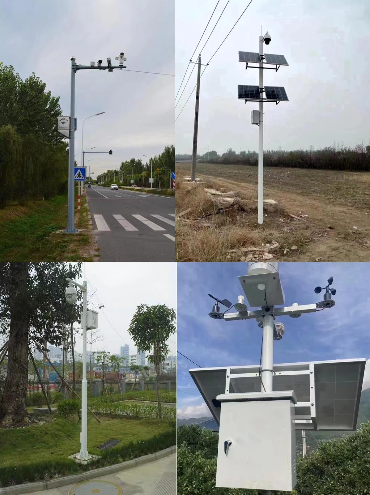 Supporto all'aperto indipendente Palo della telecamera di sorveglianza per maggiore sicurezza e installazione flessibile