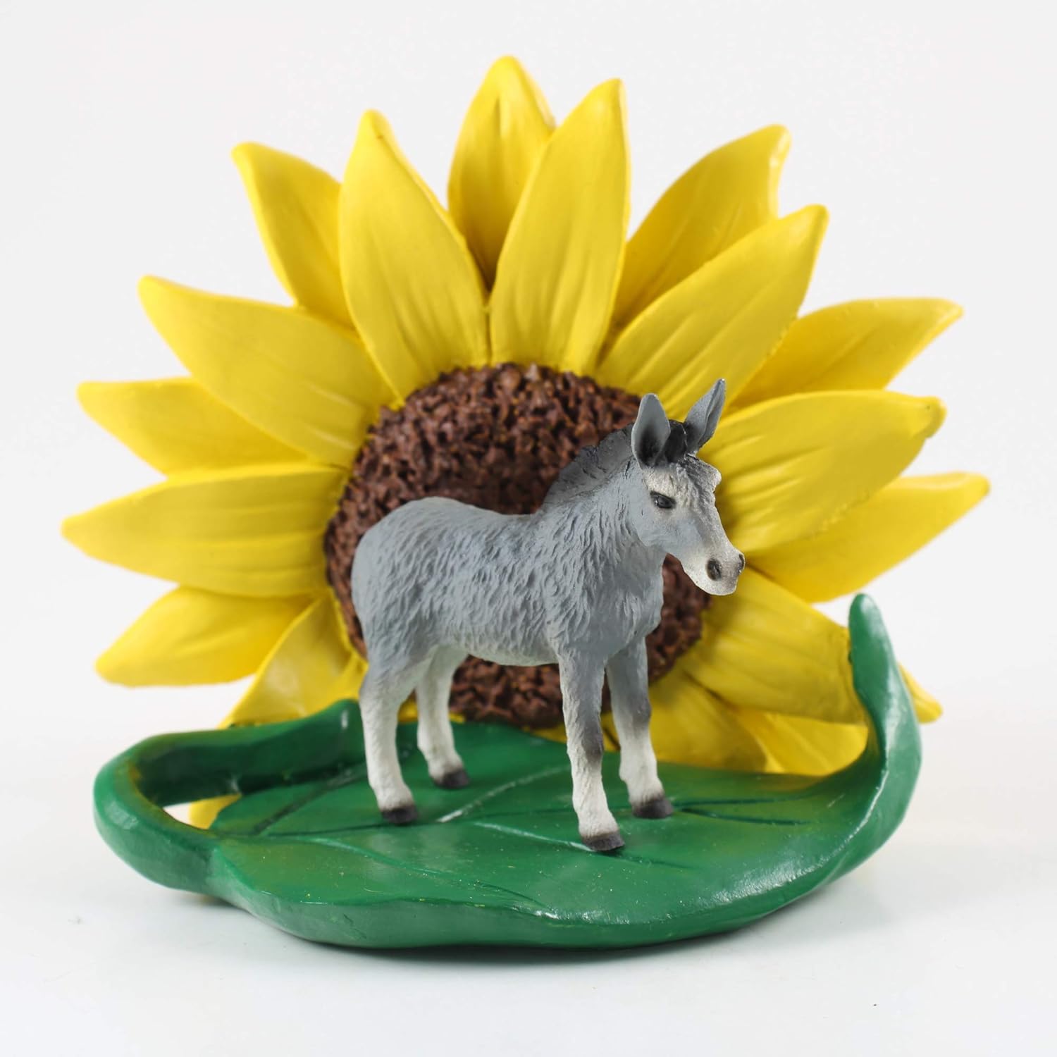Conversation Concepts Donkey Figurine – Sunflower Statue Gift: Realistic Hand Painted Sculpture, Summer Nursery or Home Office Desk Decor, Spring Shower Present