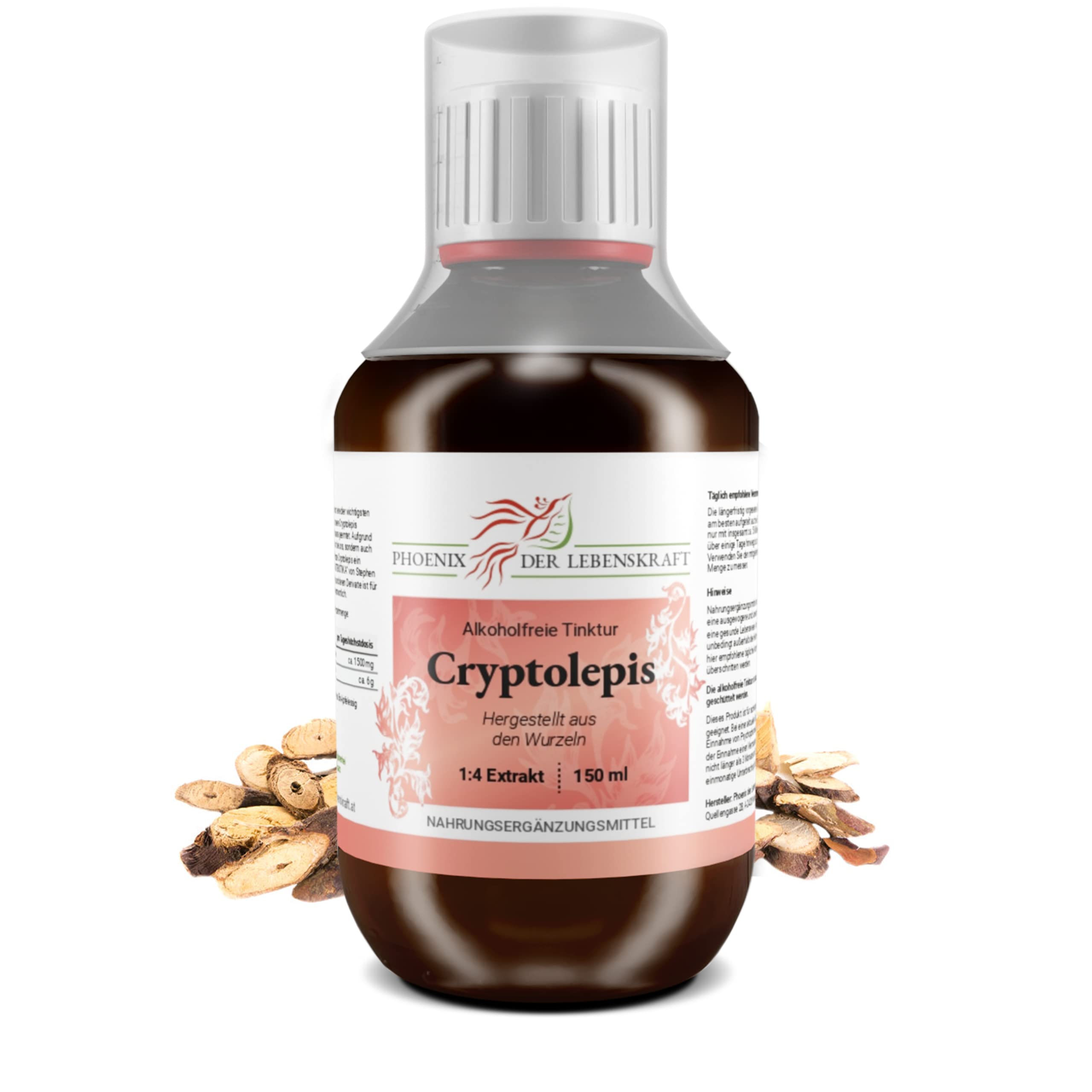 Cryptolepis Tinktur (alkoholfrei) 150ml | Cryptolepis sanguinolenta Tropfen (1:4 Extrakt) | Top Premium Qualität aus Österreich | Veganes Nahrungsergänzungsmittel ohne Zusatzstoffe | Ghana-Quinine