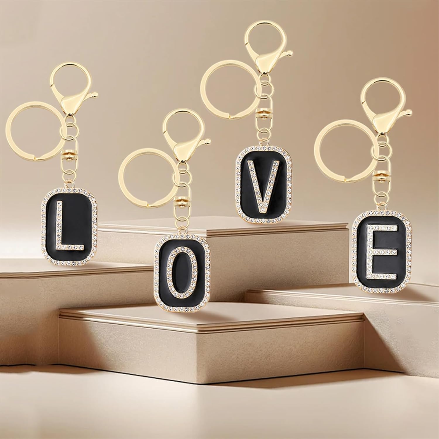 Elechobby Elegant Initial Letter Keychain for Women - Cute Charm for Handbag, Backpack & Car.Gift for Sister, Besties, Mom. - Image 5