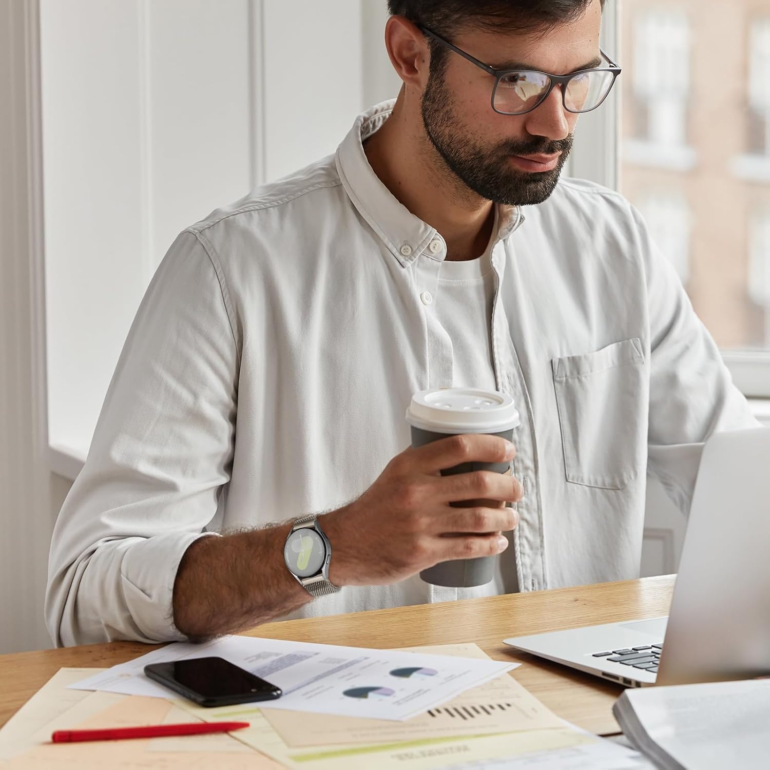 Milanese Metal Bands for Samsung Galaxy Watch 7 6 5 4 Band 40mm 44mm/Watch 6 4 Classic Bands 46mm 42mm 47mm 43mm/5 Pro/3 41mm/FE/Active 2 Men/Women,20mm Stainless Steel Mesh Loop Magnetic Strap Correa - Image 6