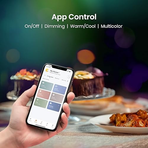 Miniatura 6 de Broadlink BLE Super Connect - Bombilla inteligente GU10, paquete de 2 unidades, cambio de color con sincronización de música, GU104.5W, soporte