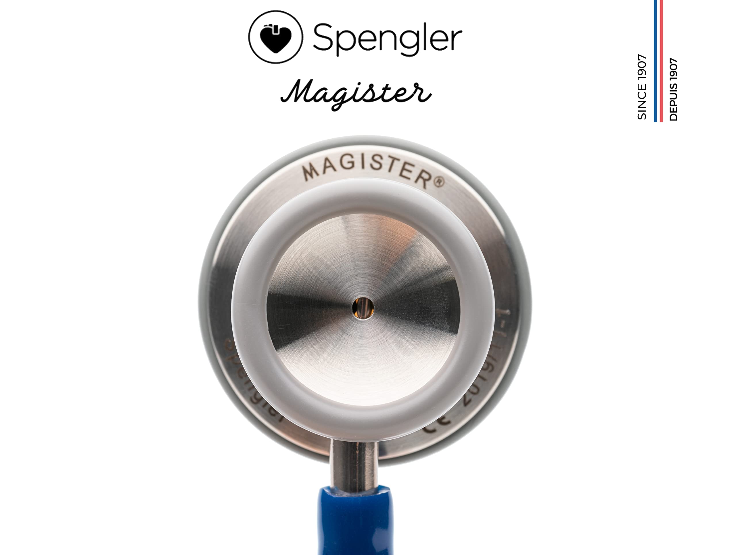 SPENGLER Magister, Stéthoscope de Diagnostic Médical, Double Pavillon en Acier Inoxydable, Précis, Très Haute Qualité Acoustique, Polyvalent (Marine)