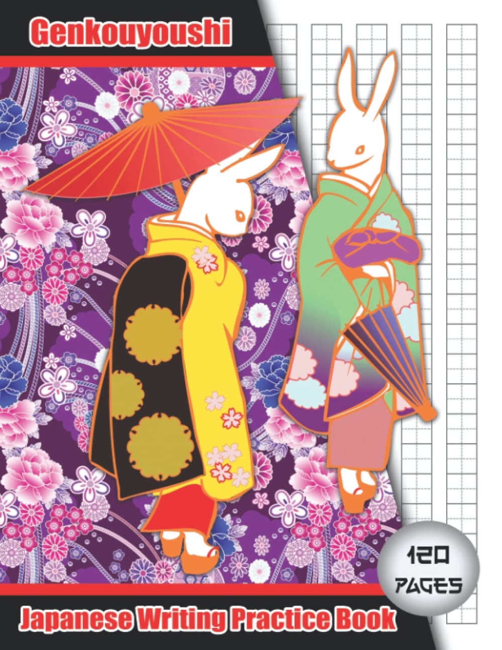 Buy Genkouyoushi Japanese Writing Practice Book: Rabbits on Yukata ...