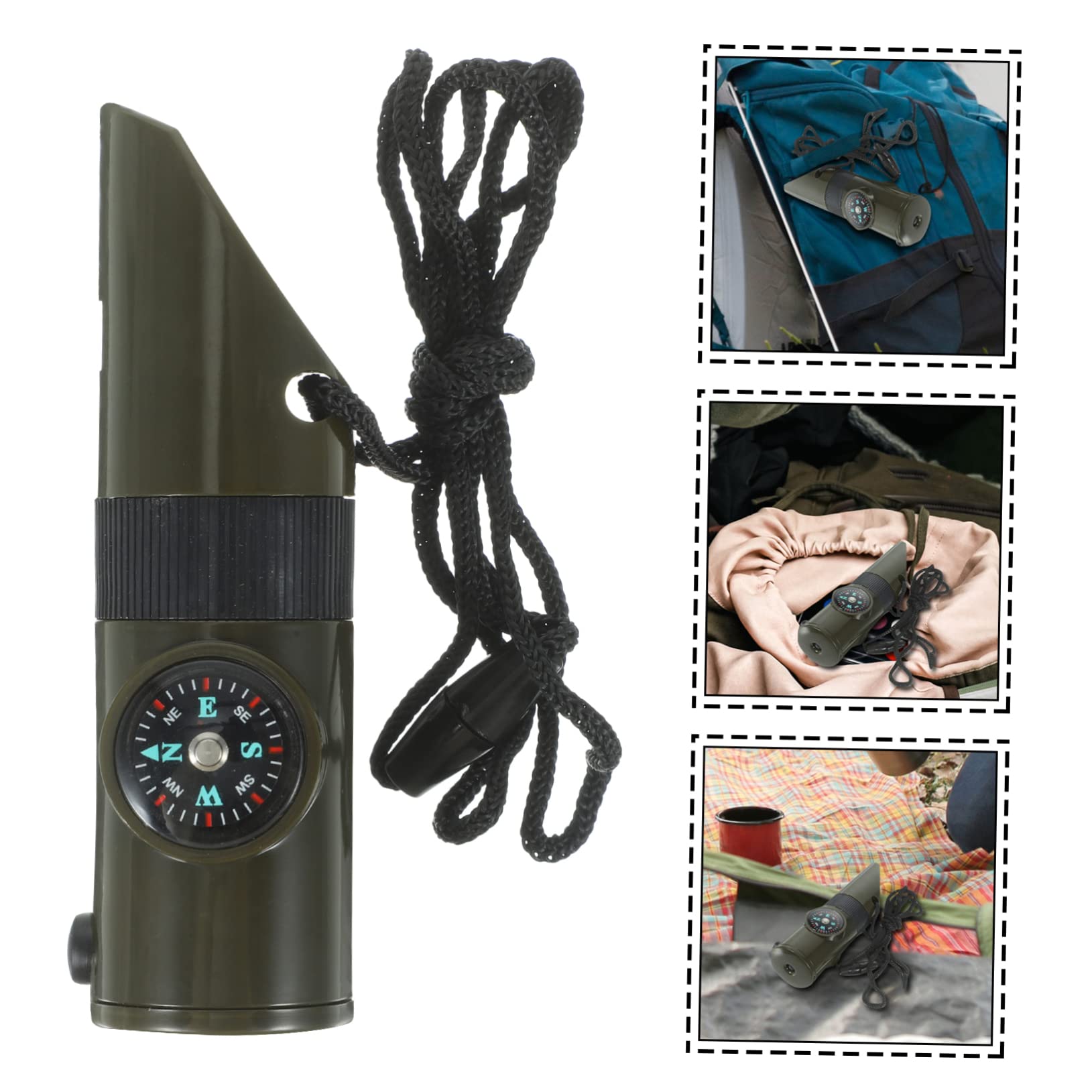 BESPORTBLE Accessoire Extérieur Kit Survie Accessoire De Camping Compass Cloches Kit d'urgence Sifflet Multifonctionnel Sifflet Sportif Siffler Alliage