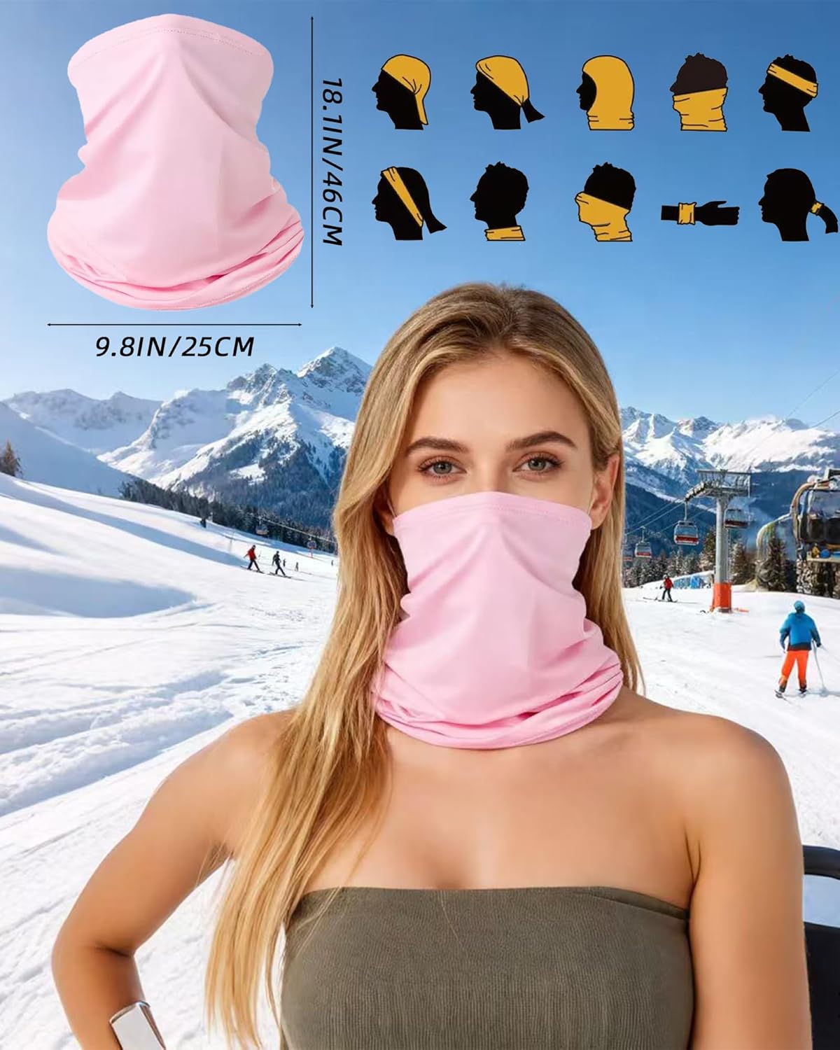 2 Pcs Motorcycle Goggles Dirt Bike Goggles 2 Pack Neck Breathable Bandana Mask Ski ATV Riding Motocross Glasses - Image 6