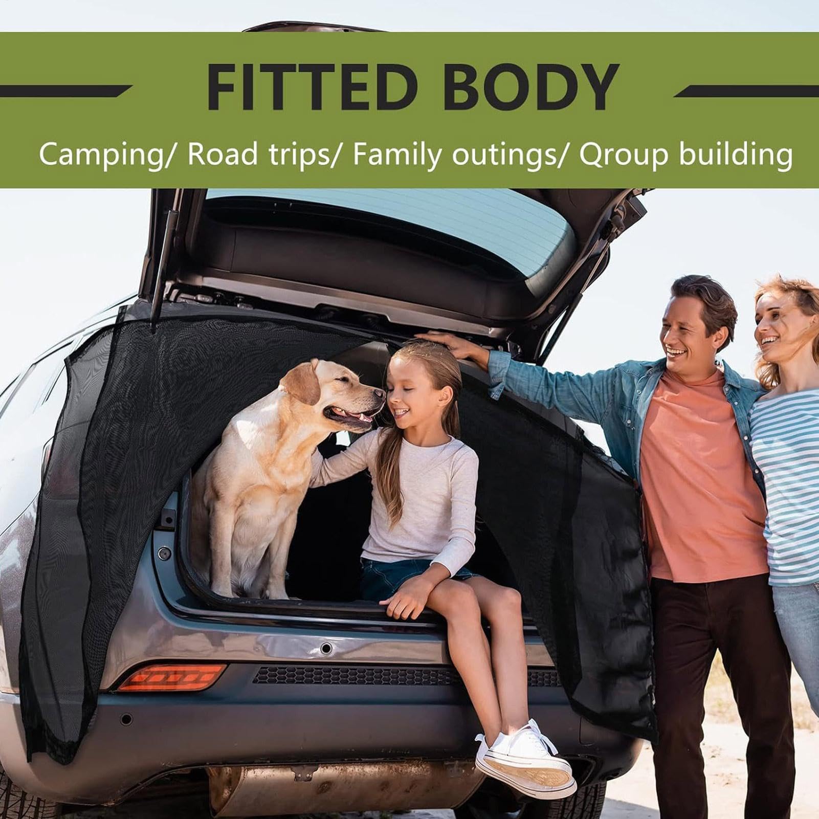 Auto Camping Heckklappennetz Atmungsaktiv Flexibel Heckklappe Fliegennetz