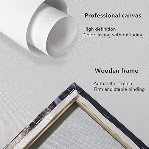 Miniatura 5 de MNFGMH Arte de pared de muñeco de nieve de Navidad, lienzo de vacaciones de invierno, pintura de Navidad, regalo festivo para decoración del hogar,