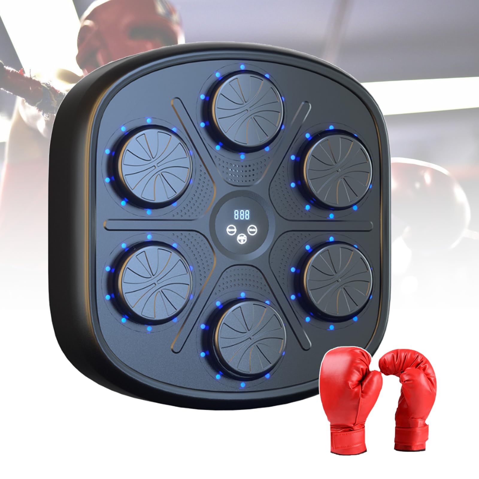 Muzyczna maszyna bokserska dla dorosłych i dzieci, montowany na ścianie cel bokserski, inteligentny odtwarzacz muzyczny Bluetooth, do użytku w pomieszczeniach, siłowni, sali bokserskiej