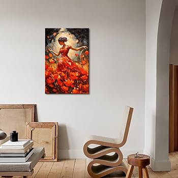 Amazon.com: Abstract Portrait Wall Art Dancing Girl Painting