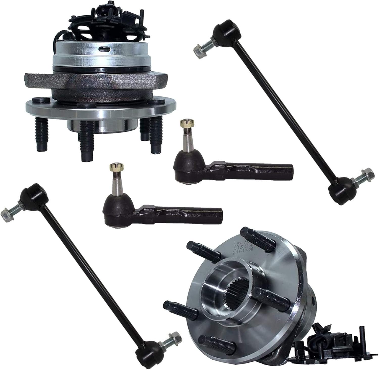 Detroit Axle Front Wheel Hub Bearings + Sway Bar Links