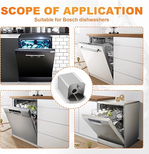 Miniatura 5 de UYZO 00628998 Tapa de mango de lavavajillas para mango Bosch sustituye a Bosch 3278499 628998 AP5690748 PS8729301 plateado