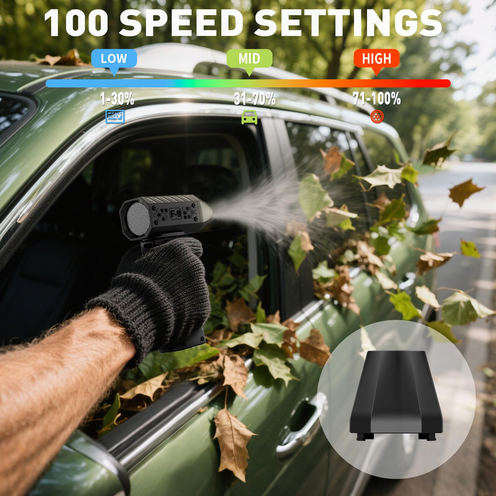 Soplador de Polvo Eléctrico, 110,000 RPM, Velocidad Continuamente Variable, Soplador de Aire Inalámbrico Recargable con luz LED y Pantalla HD, Ideal Para Teclados de Computadora,Staubgebläse
