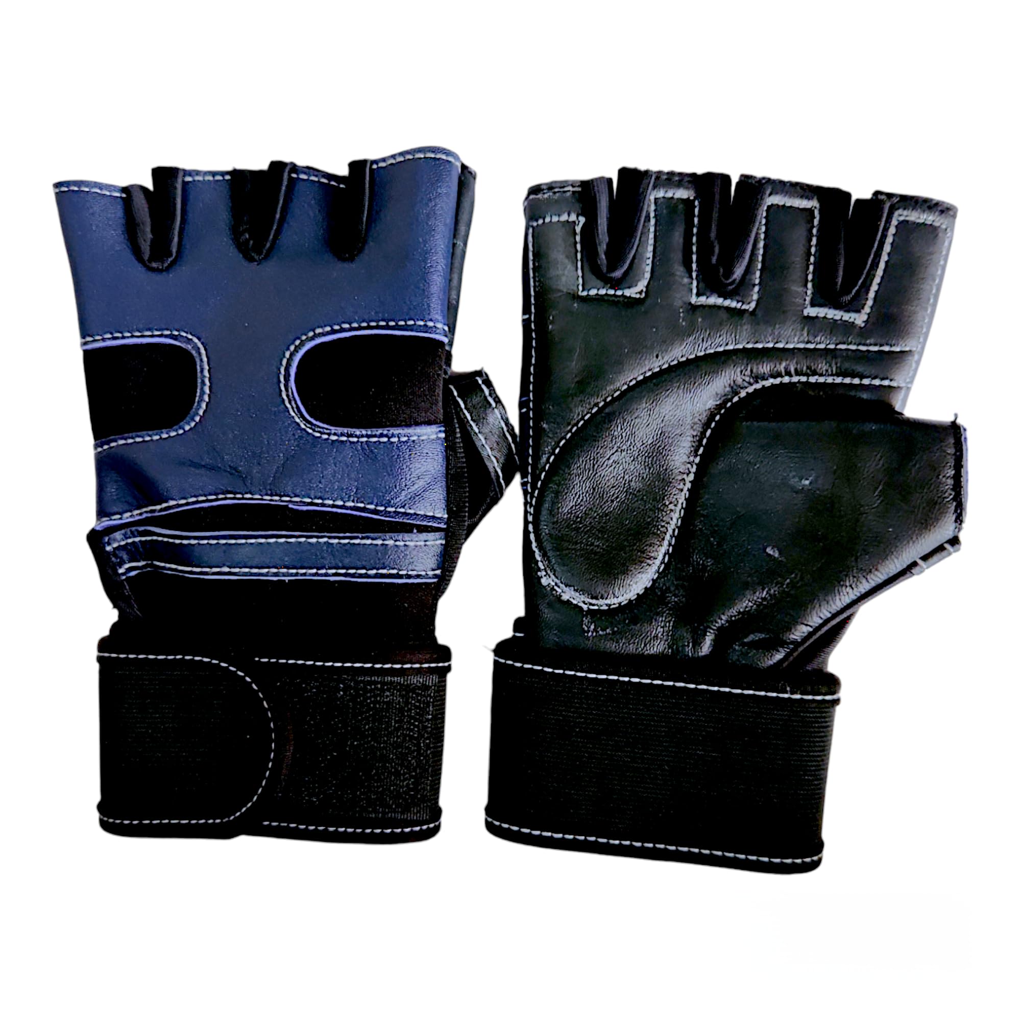 Pair of Gym Gloves with Wrist Band Support for Men, for Women for Professional Weightlifting, Fitness Training and Workout (Blue)-image-25