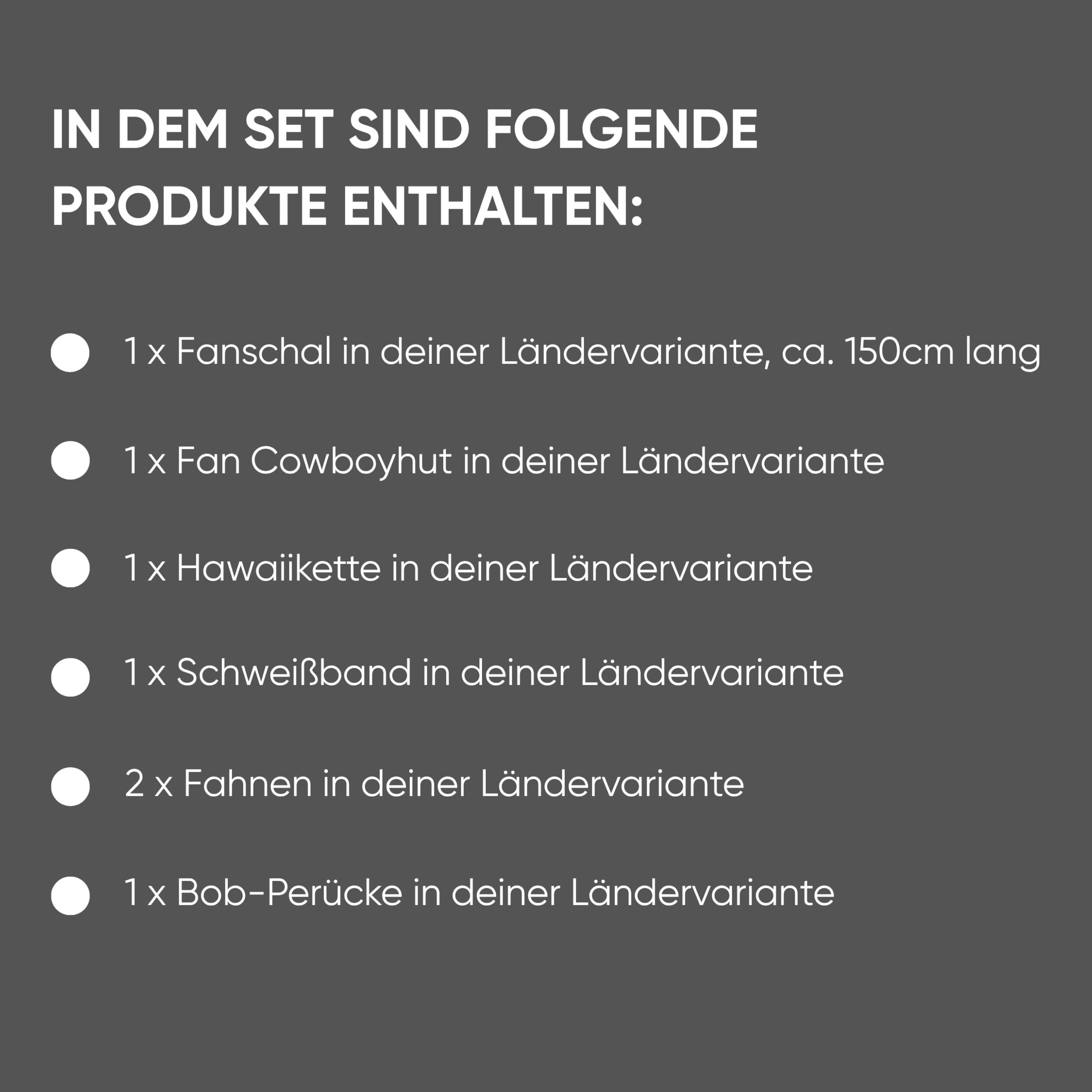 Sonia Originelli Fanset Fanartikel Fanhut Blumenkette Fanschal Schweißband Fähnchen Perücke WM EM Farbe: Schweden Bob