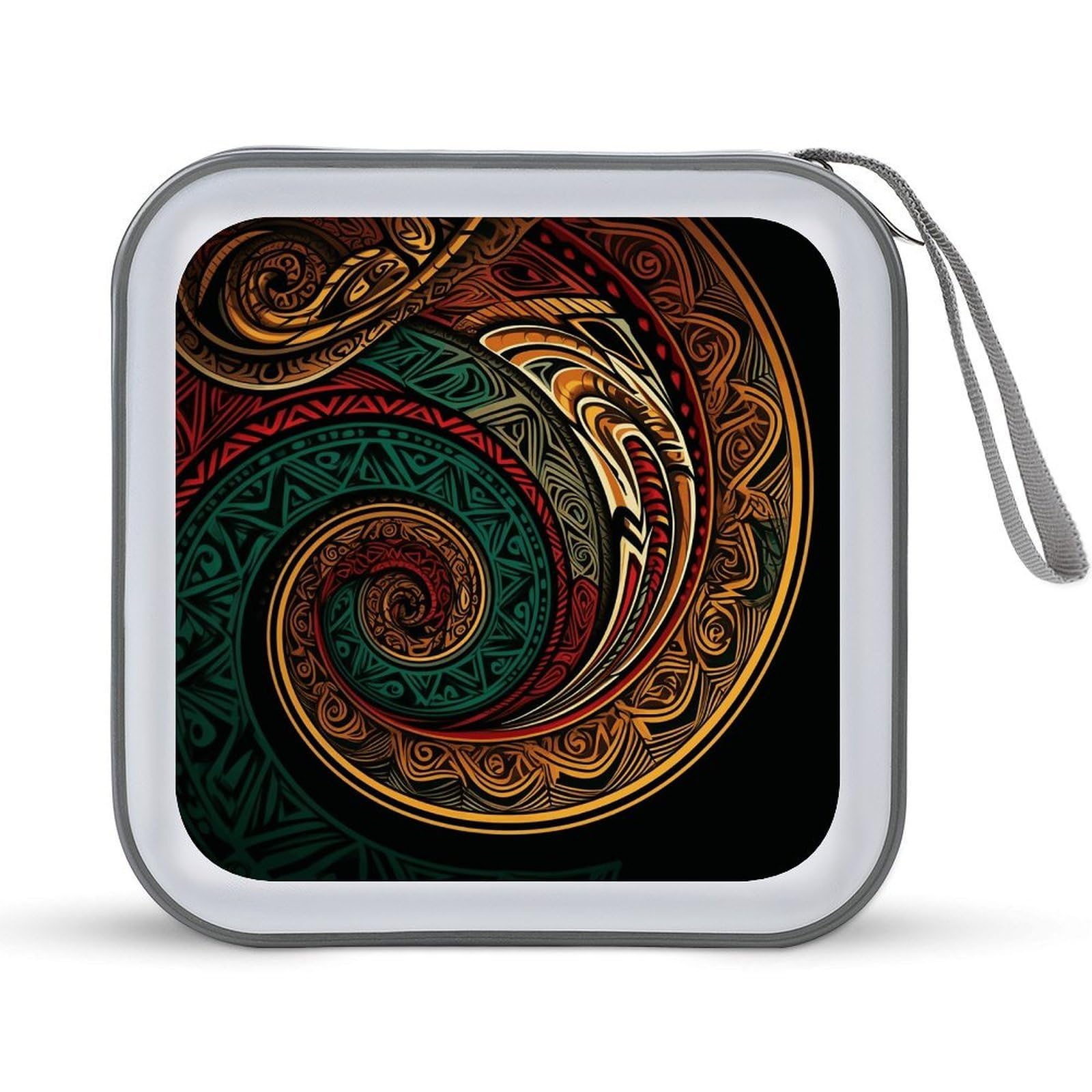 FekiLoot Dark Teal HD Images CD Case 40 Capacity DVD Case Holder Hard Plastic DVD Disc Storage Binder for Car Portable Zipper Disc Storage Organizer Wallet Bag for Home Travel