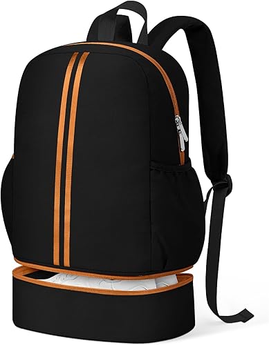 Miniatura 8 de HowFly Mochila de gimnasio, bolsa de gimnasio para mujeres y hombres, mochila deportiva con compartimento para zapatos, bolsa de entrenamiento