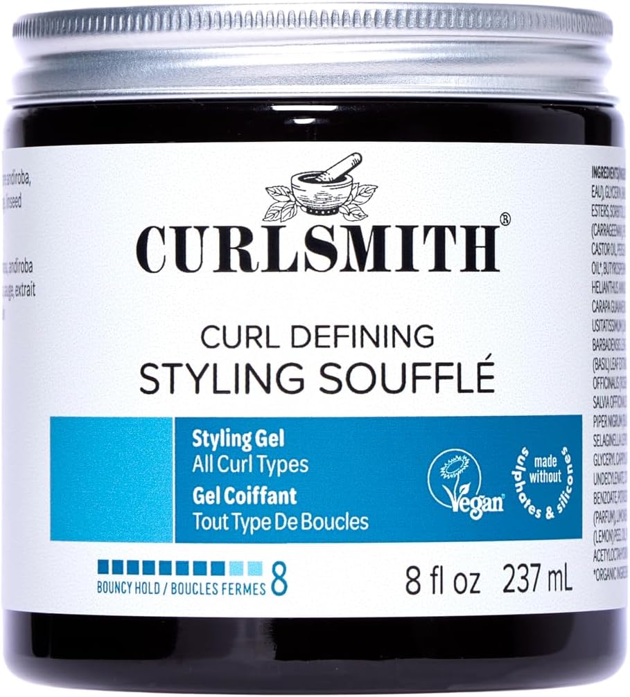 Curlsmith Curl Defining Styling Soufflé - Vegan Medium Hold Styling Gel for Wavy, Curly and Kinky Hair (237ml)
