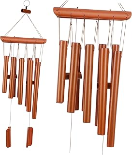 Parliky Sinos De Vento De Madeira Pendurados Sinos De Vento Decoração Amadeirada Sinos De Vento De Bambu Para Decoração De Música Externa Anéis Para Ornamento De Pingente Madeira De Bambu