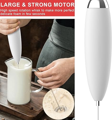 Miniatura 2 de Espumador de mano para café, espumador de leche mejorado, batidor de matcha, mezclador de bebidas eléctrico, mini batidor de mano, mezclador de café