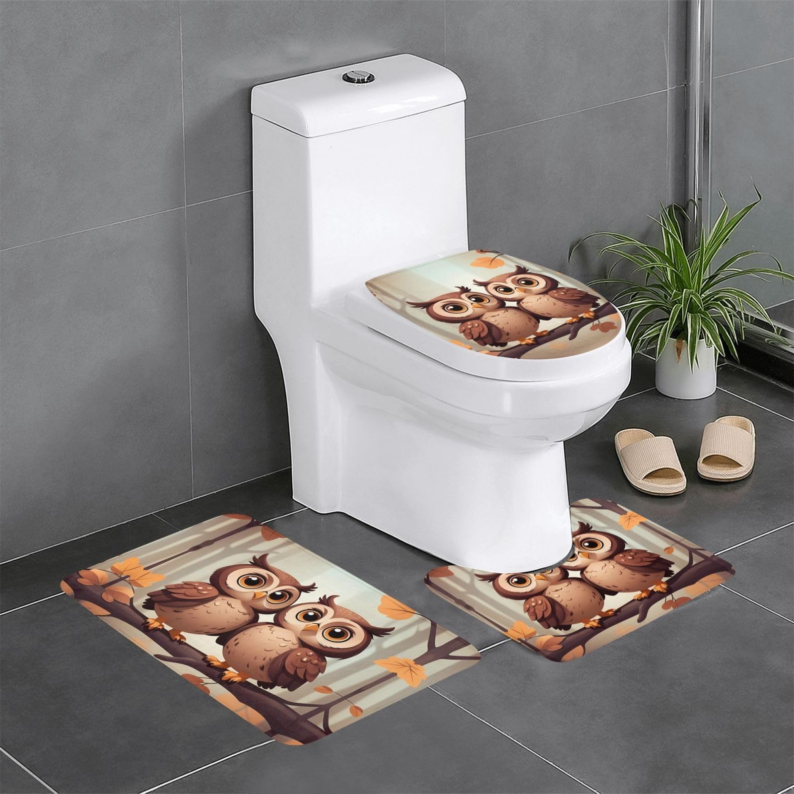 Tapis de bain antidérapant lavable et ultra sécurisé pour sol de douche et WC marron