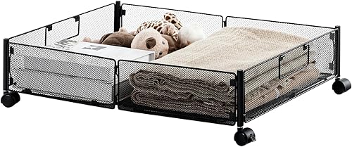 Almacenamiento debajo de la cama con ruedas, contenedores de almacenamiento de zapatos debajo de la cama, cajón organizador plegable debajo de la