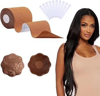 Boob Tape Boobtape, 3" Extra Wide Bob Tape for Large Breasts, breast tape, Breast Petal Adhesive Bra
