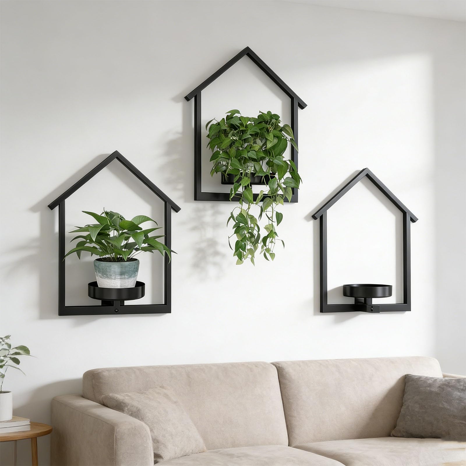 Wandbehang Pflanzgefäß, modernes vertikales Gartenregal für drinnen und draußen, Laub, lebende Wanddekoration