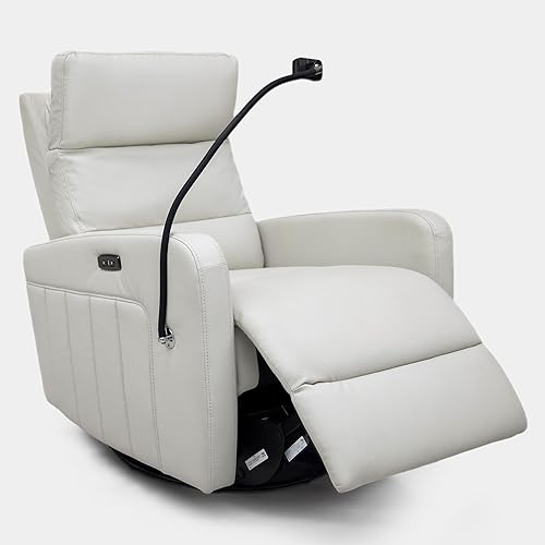 AIRSKY Power Recliner Chair, Oversized Swivel Rocker Recliner, Electric Recliner Chairs for Adults, Nursery Rocking Chairs, Lazy Boy Recliner Chair, P1 (Gray White)