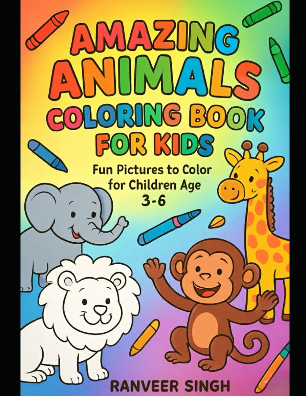 Amazing Animals Coloring Book For Kids.: Fun Pictures to Colour for Children Age 3-6.: Fun Pictures to Color for Children Age 3-6.