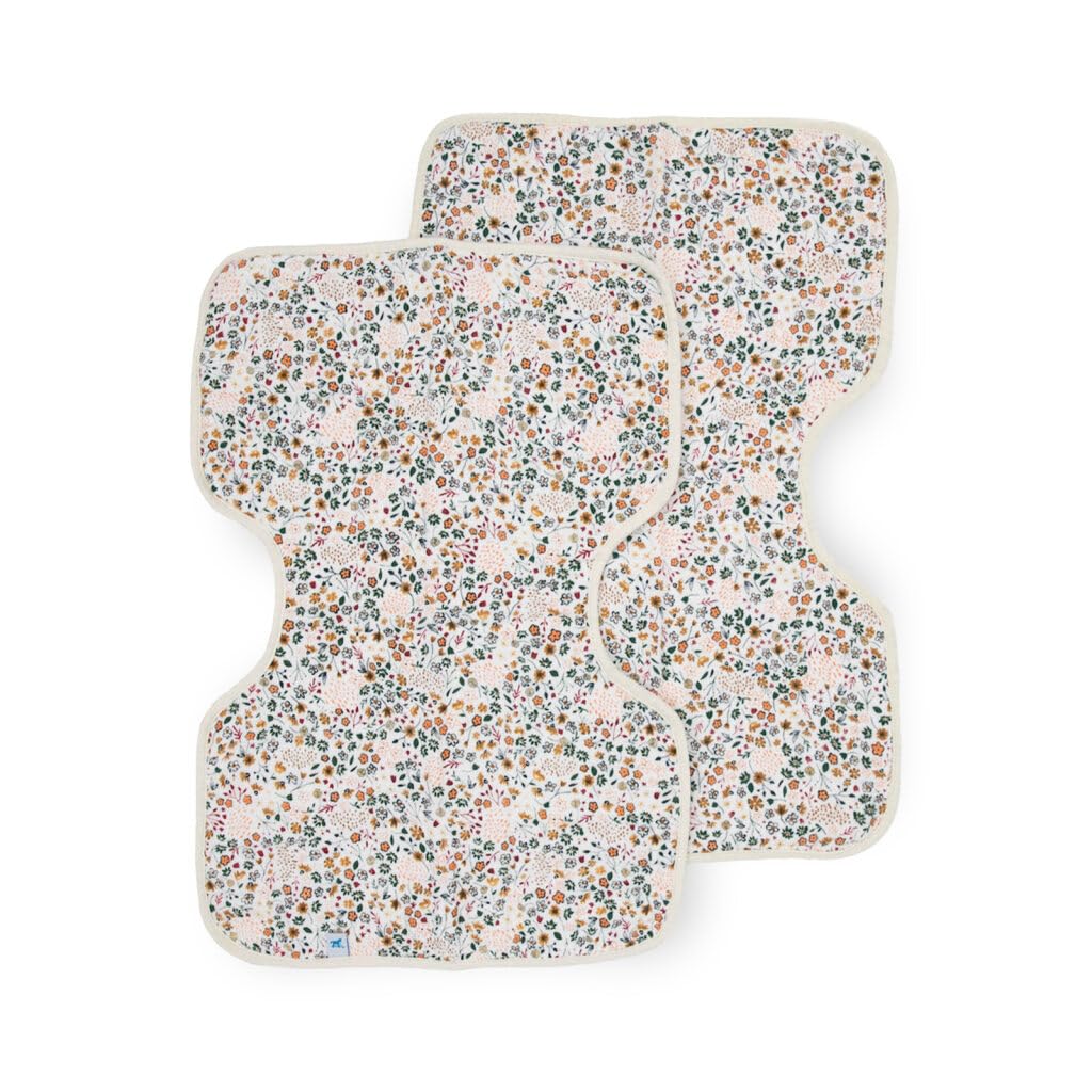Little Unicorn Ultra-Absorbent Premium Burp Cloth 2 Pack | Soft on Baby's Skin | Larger Size | Ergonomic Design | Set of 2 (Pressed Petals) - Image 3