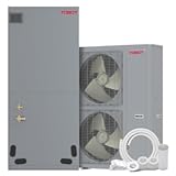 TOSOT 60,000 BTU Ducted Central Air Conditioner Heat Pump System, 5 Ton Inverter Split System AC with Energy Star, Originality Two-Stage Compressor, 50 Ft Copper Line Set, Work in -22-130℉, 18.5 SEER2