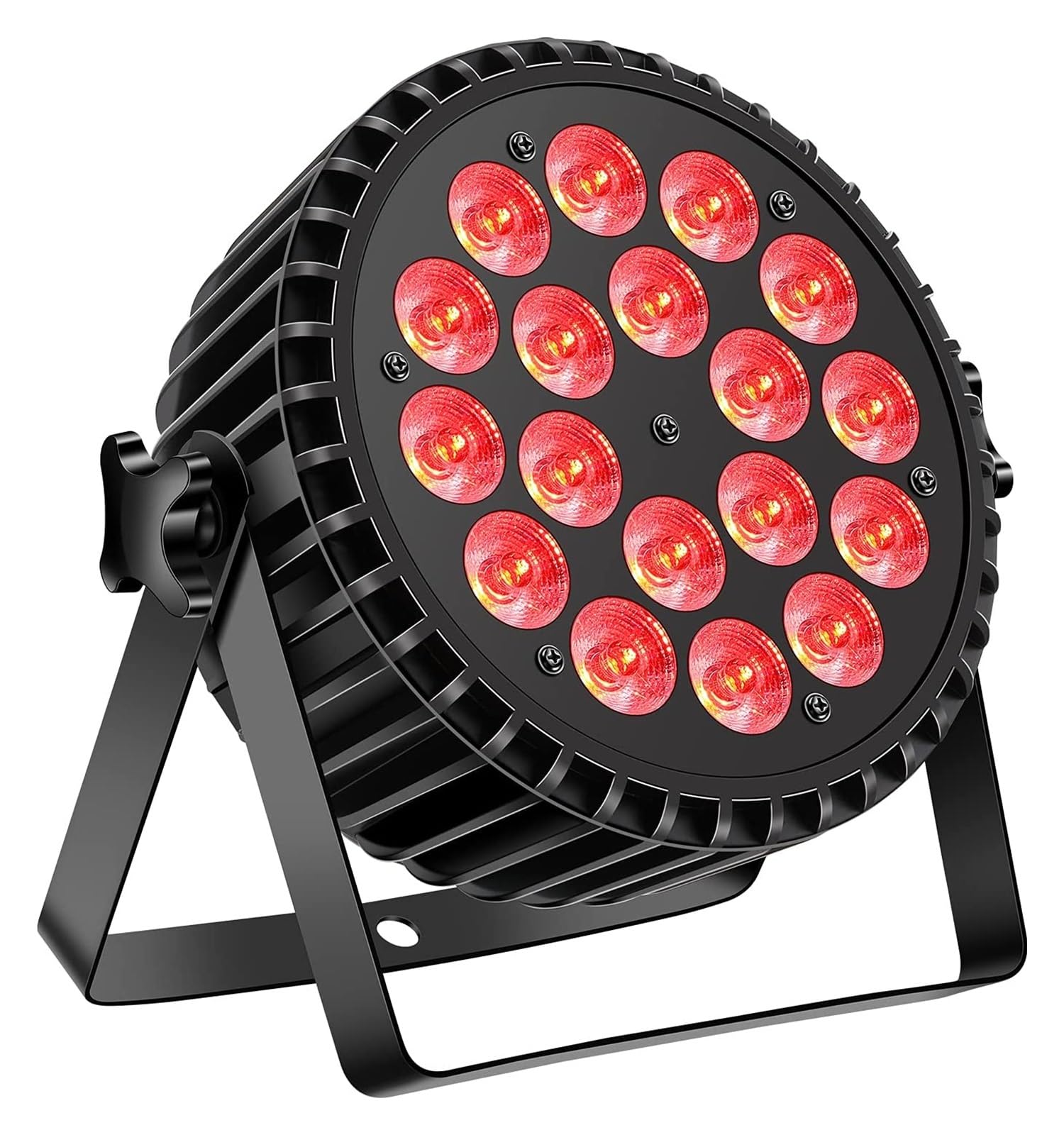 Luce da palco per DJ a LED Attrezzatura di illuminazione for DJ da palcoscenico RGBW UV 4in1 in alluminio 18x12w RGBW UV 4in1 LED DMX a 4 colori Par Light RGBW UV per Eventi Feste di Natale Matrimoni