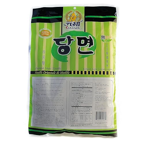 Miniatura 2 de SUNGIVEN Fideos de batata, pasta de fideos coreanos, sin grasa y sin gluten, 100% almidón de batata, sin aditivos, sin alumbre en el interior, 84.4
