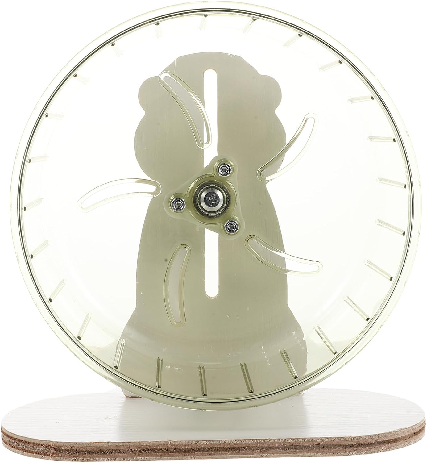 ibasenice Silent Hamster Exercise Wheel - Plastic Quiet Spinner with Stand Roller for Gerbils Mice Running Small Animals Home Indoor Pet Supplies