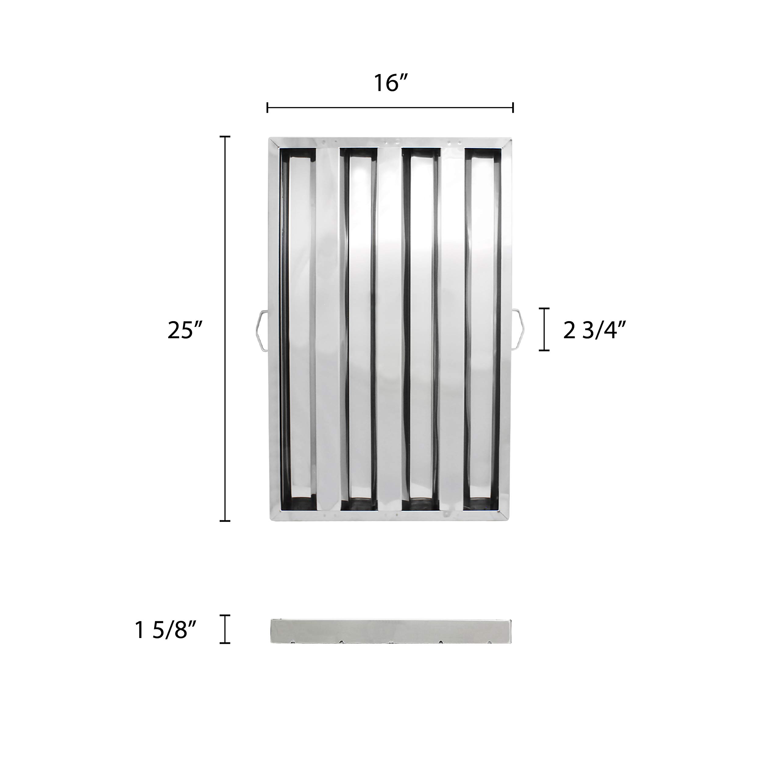 1 cada Thunder grupo campana filtro 16 "x 25, acero inoxidable