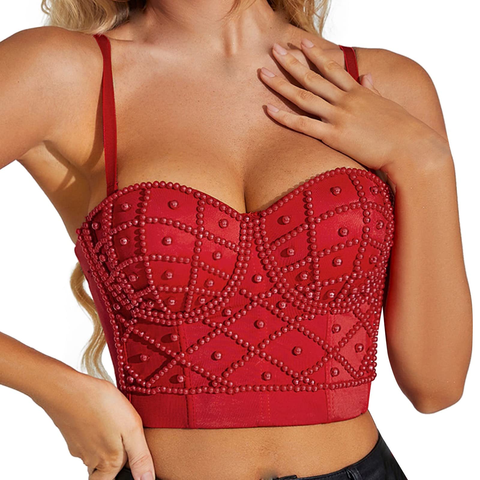 LOIJMK Women's Corset Top Bustier Corset Top Tight Corset Tank Top