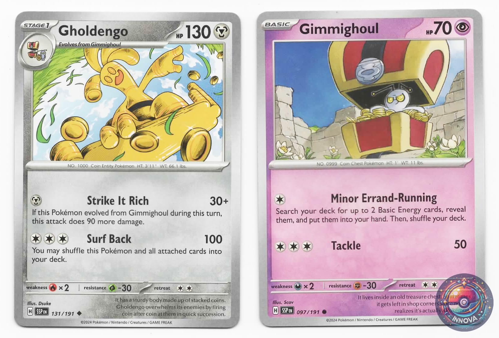 Gholdengo 131/191 Surging Sparks – Pokemon Evolution Card Lot : Toys & Games