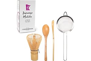 BambooMN Japanese Matcha Tea Set - Essential Tools for Authentic Matcha