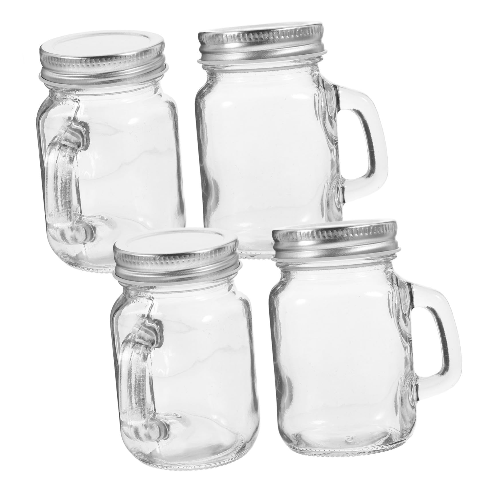 Cabilock 3 Sätze 3 Sets Mini Einmachgläser Honiggläser Getränkeflaschen Kerzengläser Dessert Einmachgläser Gläser Mit Griff Gläser Mit Griff Verschließende 4 Stück * 3